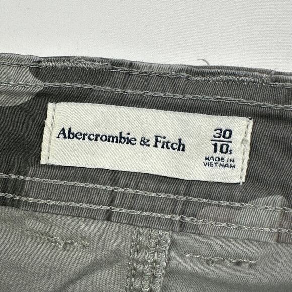 Abercrombie & Fitch Pants Womens 30 Short Green Gray Camo Relaxed Cargo Utility - Picture 5 of 13